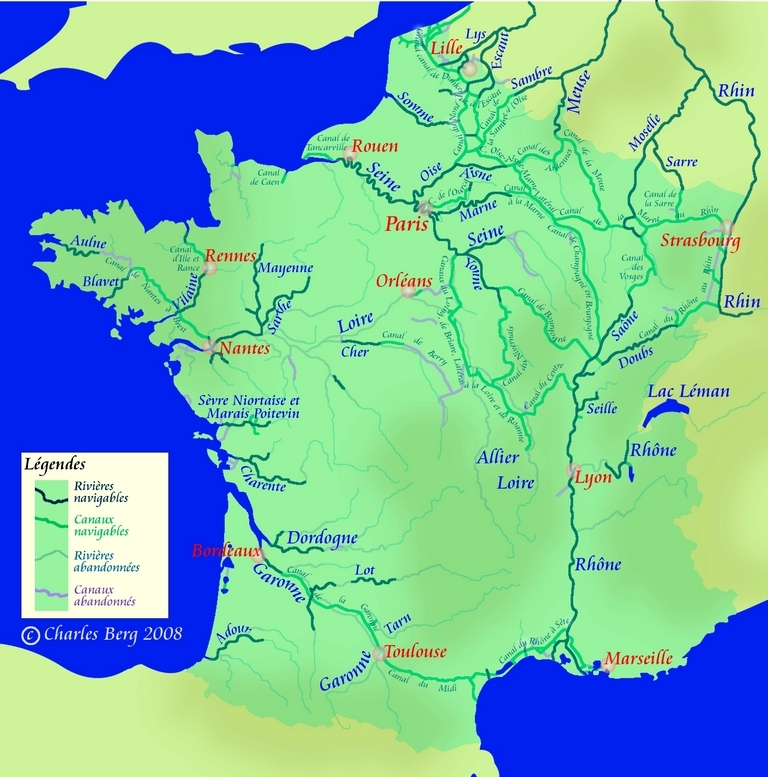 carte france fluviale